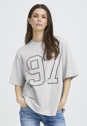 ARYA  - Apdrukāts T-krekls - medium grey melange