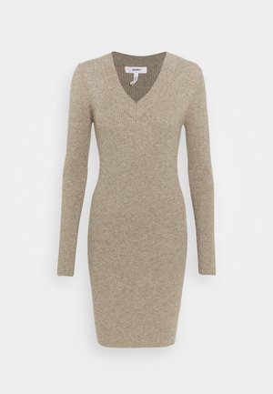 Robe fourreau - mottled brown