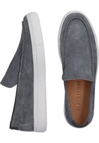 Blackstone Slipper - grey pinstripe