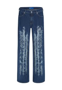 Wide leg - washed blue devore