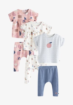 3 PACK - Leggings - Hosen - pink abstract print