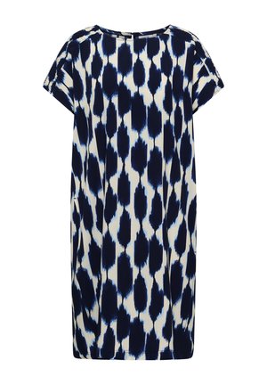 Cecil, KNIELANGES KLEID MIT CAPSLEEVES UND PRINT - Robe de jour - urban dark blue