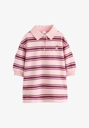 Next, REGULAR FIT - LONG SLEEVE RUGBY SWEAT DRESS - Denné šaty - pink stripe