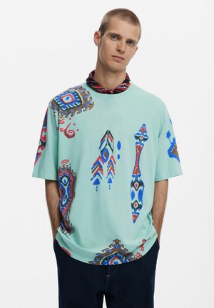 Desigual Print T-shirt - green