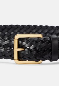 Lauren Ralph Lauren BRAIDED VACHETTA LEATHER BELT - Josta - black