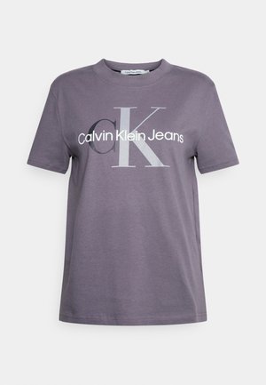 TWO TONE MONOGRAM REGULAR TEE - Print T-shirt - fossil grey