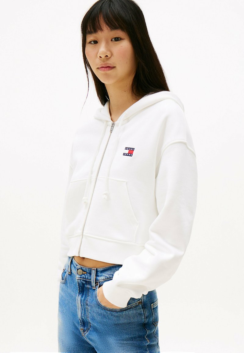 Tommy Jeans Zip-up sweatshirt - ecru