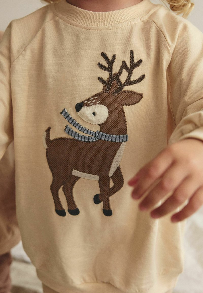 Next 3 PACK  - REGULAR FIT SET - Nattplagg set - sage green cream camel character