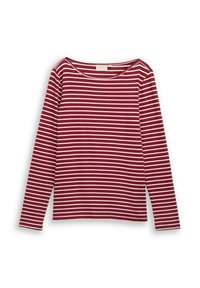 STRIPED BOAT NECK - Pikkade varrukatega topp - red/offwhite stripe