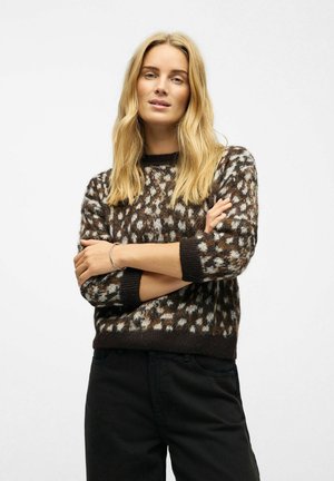 GEPUNKTETER - Strickpullover - cocoa brown