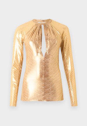 Ilgarankovis viršutinės dalies drabužis - beige/gold-coloured