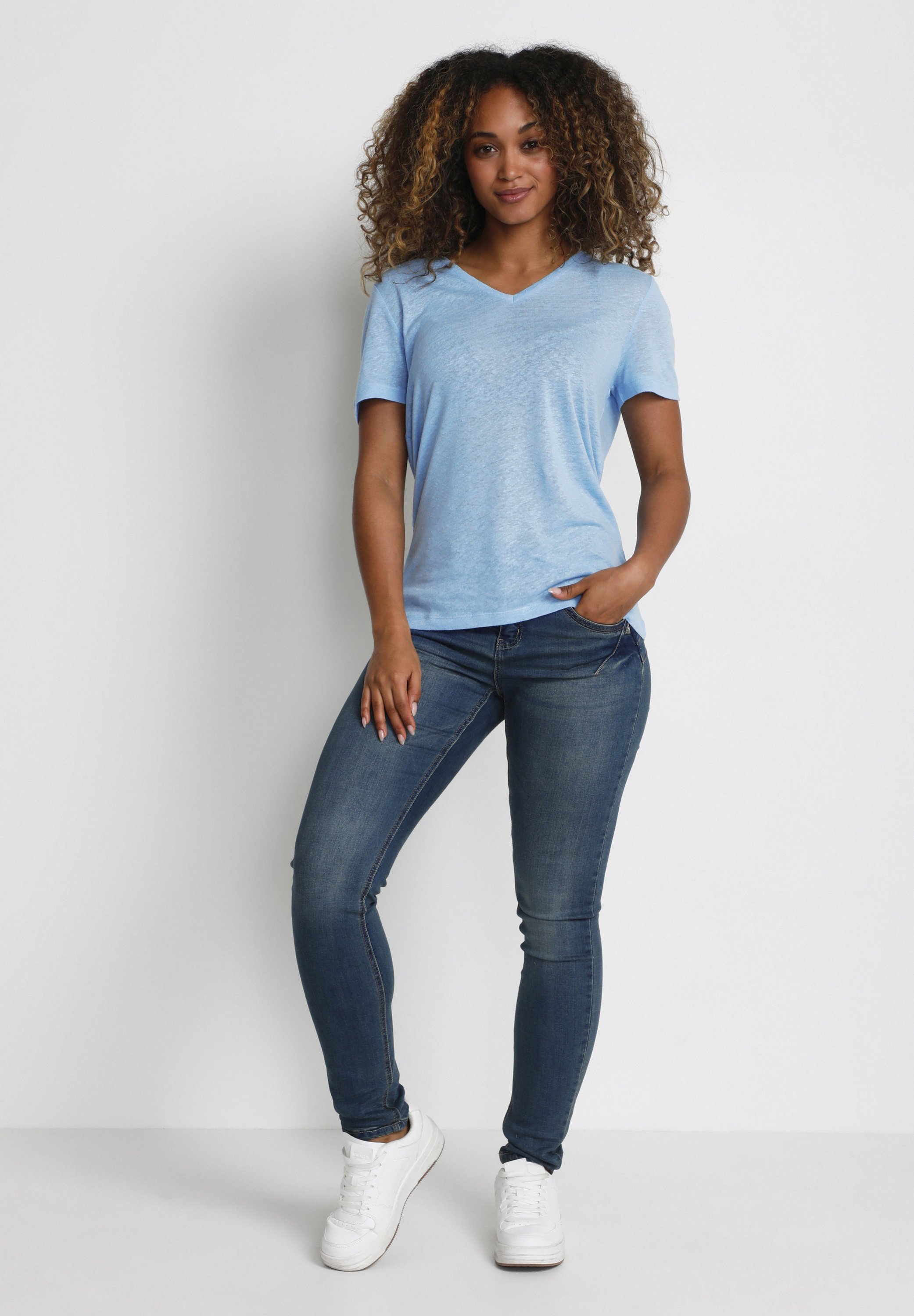 Cream Basic T-shirt - placid blue/light 