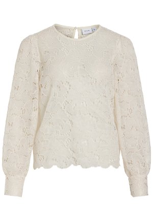 VILA VIRHEA O NECK - Bluse - cloud dancer