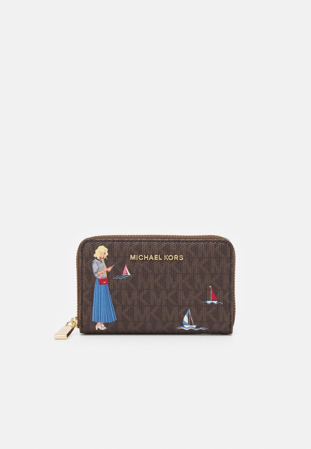 JET SET CARD CASE - Lommebok - brown/multi