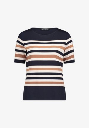 Betty Barclay, BETTY BARCLAY MIT U-BOOT-AUSSCHNITT BASIC SHIRT - T-shirt imprimé - dark blue brown