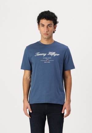 SCRIPT LOGO TEE - T-shirt imprimé - aegean sea