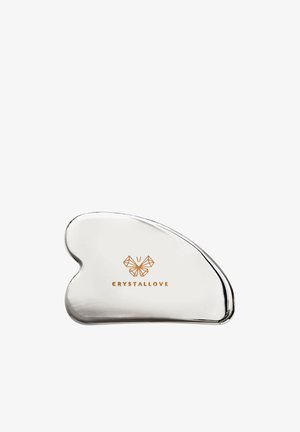 CRYSTALLOVE CRYO ICE GUA SHA - PŁYTKA DO MASAŻU TWARZY GUA SHA ZE STALI NIER szary
