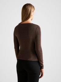 Forever New ROMA GLITTER - Bluză cu mânecă lungă - dark bronze
