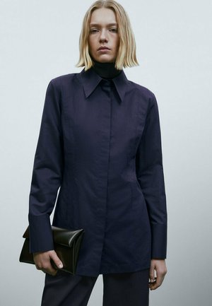 Button-down blouse - blue