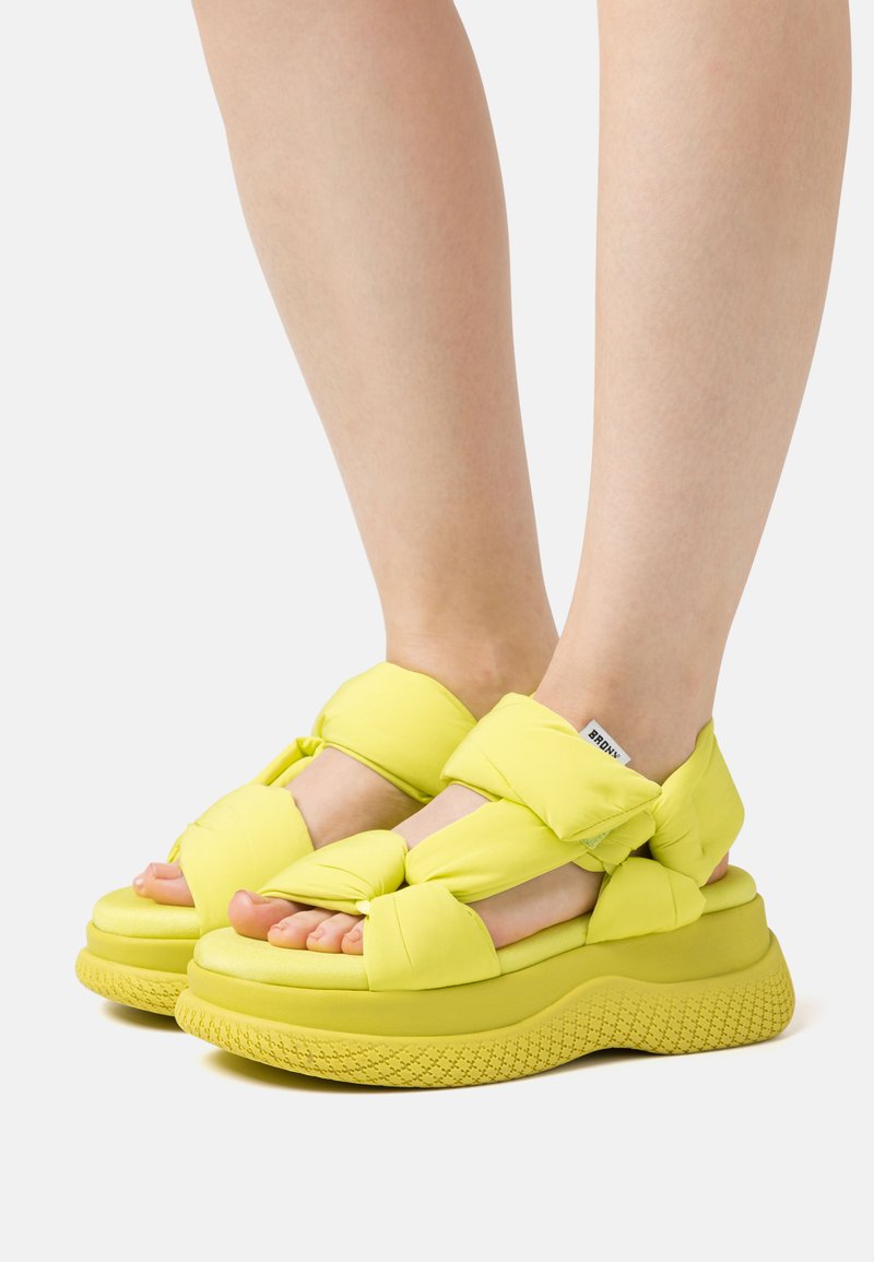 Bronx Platform sandals lime/green Zalando