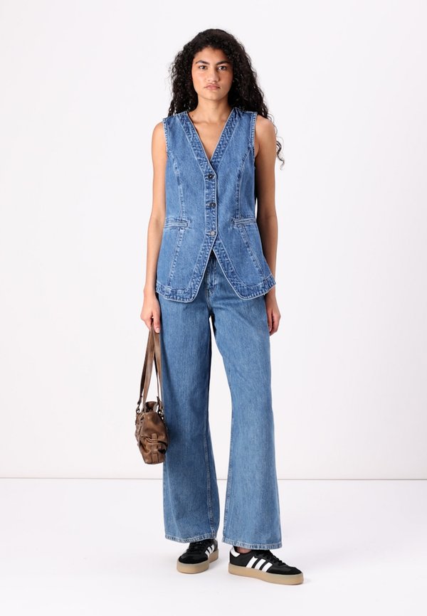 VEST  - Waistcoat - medium wash4