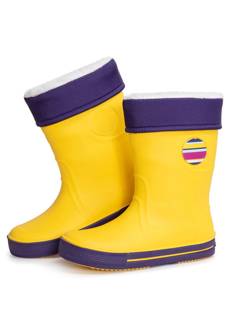 Club4Brands - WITH DETACHABLE  - Dežni škornji - yellow/violet, Povečajte