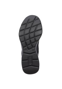 Czarna podeszwa sneakerów z teksturowanej gumy, z wzorem diamentowej bieżni dla lepszej przyczepności, oznaczona marką "Ricker" i rozmiarem 36.