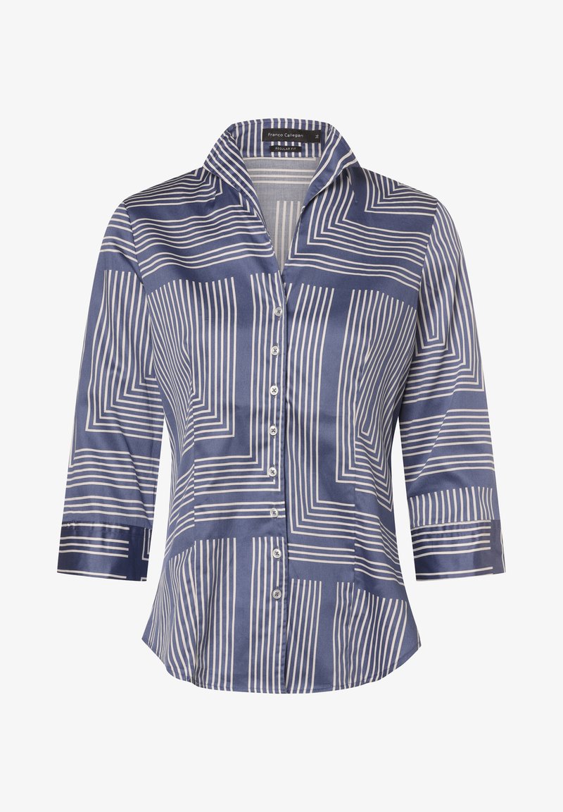 Franco Callegari Button-down blouse - indigo weiß