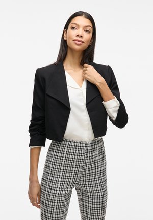 VILA VIHER CROPPED - Blazer - black