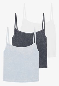 3 PACK - Tops - egret/chambray blue/black