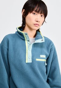 Columbia HELVETI CROPPED HALF SNAP  - Fleece trui - everblue/crushed blue/citron haze