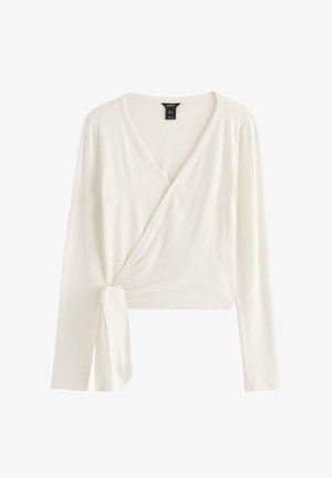 Lindex, LINDEX LONG-SLEEVED WRAP TOP LINDEX - Langærmet T-shirt - off white