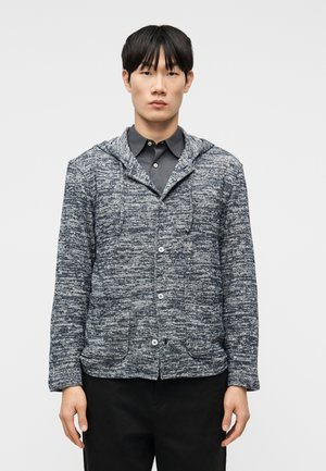 BASILE HOODIE MELANGE - Ζακέτα - darknavy/white