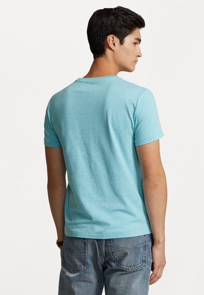 Polo Ralph Lauren CUSTOM SLIM FIT JERSEY CREWNECK T-SHIRT - Basic póló - turquoise nova heather