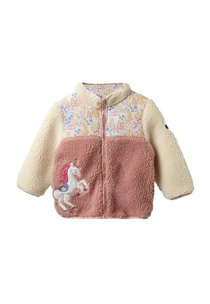 REGULAR FIT -  APPLIQUÉ REVERSIBLE  - Flísová bunda - pink floral unicorn