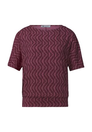 Street One, SHIRT MIT BOAT NECK UND ELASTIKBUND - T-shirt imprimé - blush berry