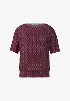 Street One, SHIRT MIT BOAT NECK UND ELASTIKBUND - T-shirt imprimé - blush berry