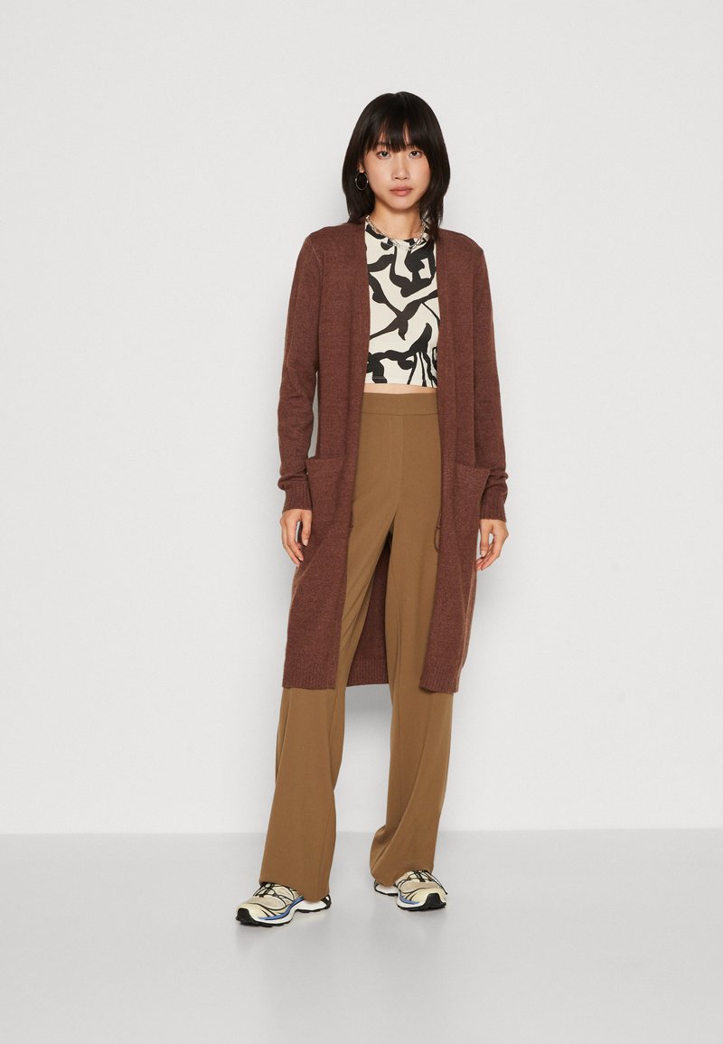VILA VIRIL LONG CARDIGAN - Kardiganas - shaved chocolate
