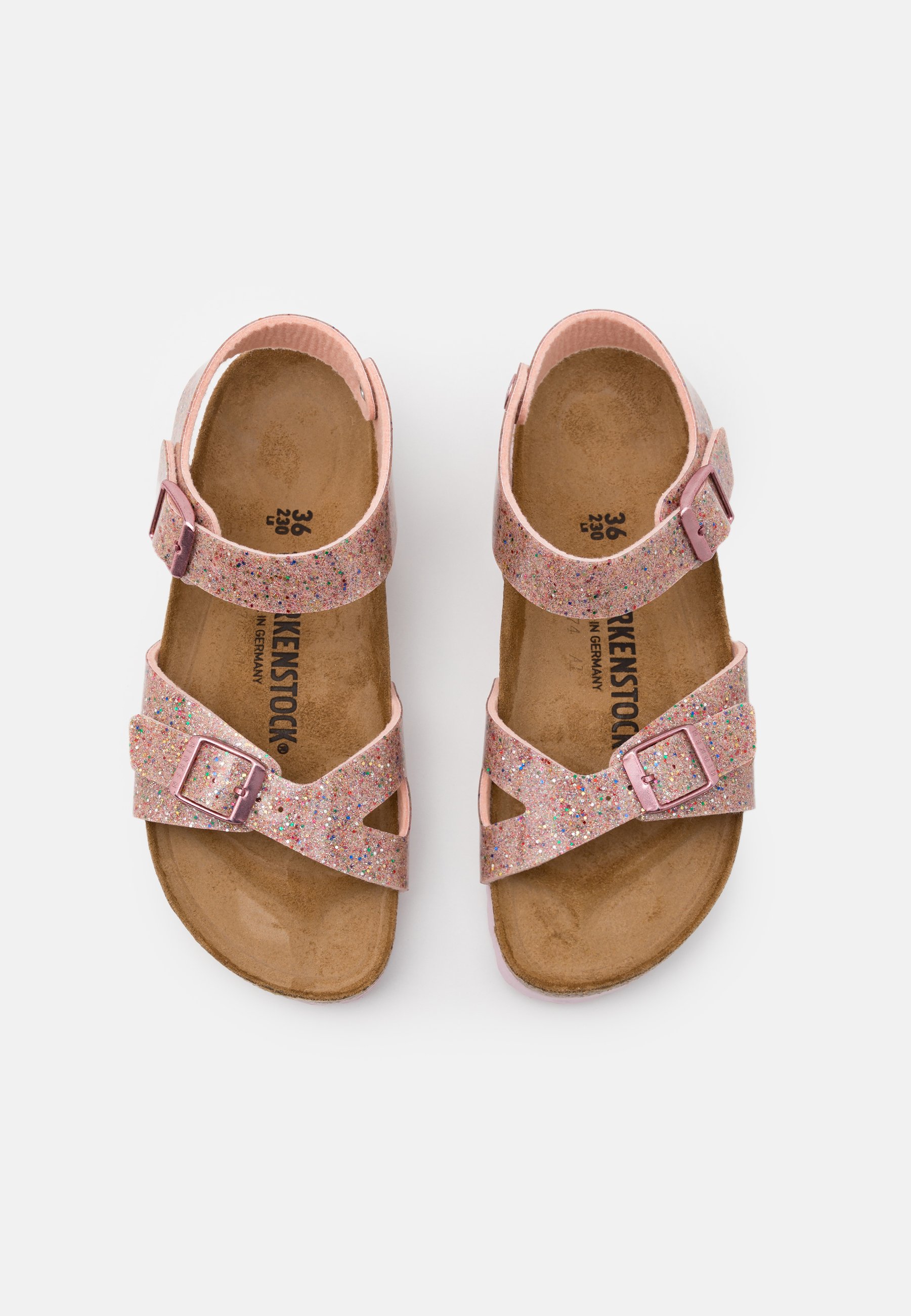 Birkenstock RIO - Sandales - cosmic sparkle rose/multicolor/rose clair -  ZALANDO.FR