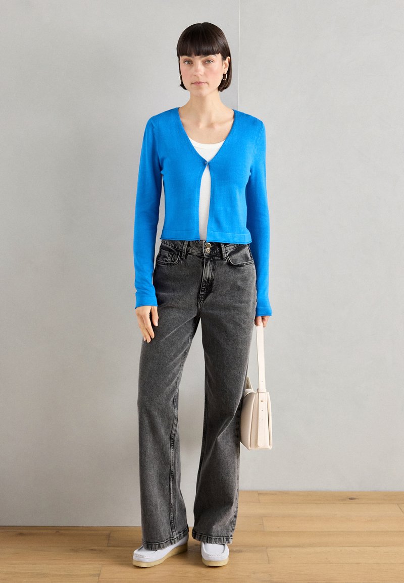 Haut Femme Style High-Low - Manches 3/4 Bleu Saphir - En Polyester - Neuf Avec Étiquettes
