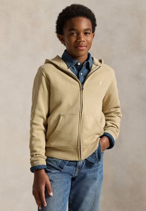 Polo Ralph Lauren FLEECE FULL ZIP HOODIE 7-14Y UNISEX - Sweat zippé - classic khaki/c8167