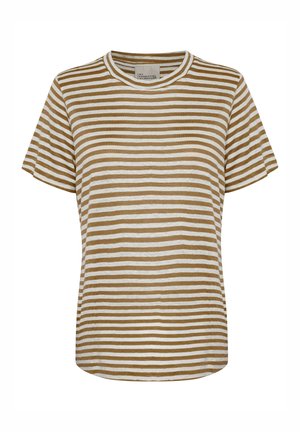 My Essential Wardrobe LISA STRIPED - T-shirt print - dijon striped