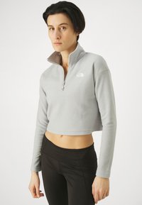 The North Face GLACIER CROPPED ¼ ZIP - Felpa in pile - light grey heather