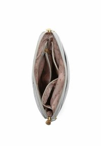 Světle šedá peněženka s vnitřním potiskem v podobě puntíků, více přihrádky a zlatý zip s dekorativním tahátkem.