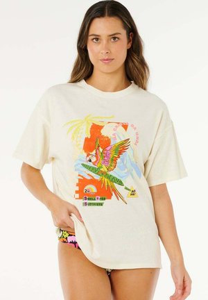 HERITAGE WAVE CREST - T-shirt con stampa - vanilla
