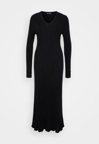 MIDI DRESS - Strikket kjole - true black
