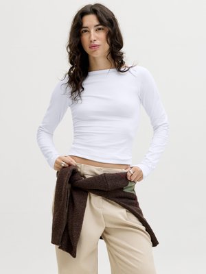 JJXX JXGIGI SQUARE NECK TEE - Top s dlhým rukávom - bright white