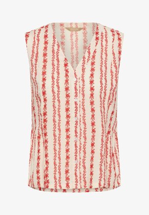 Culture, CUHOLLIE TOP - Bluza - coral white graphic