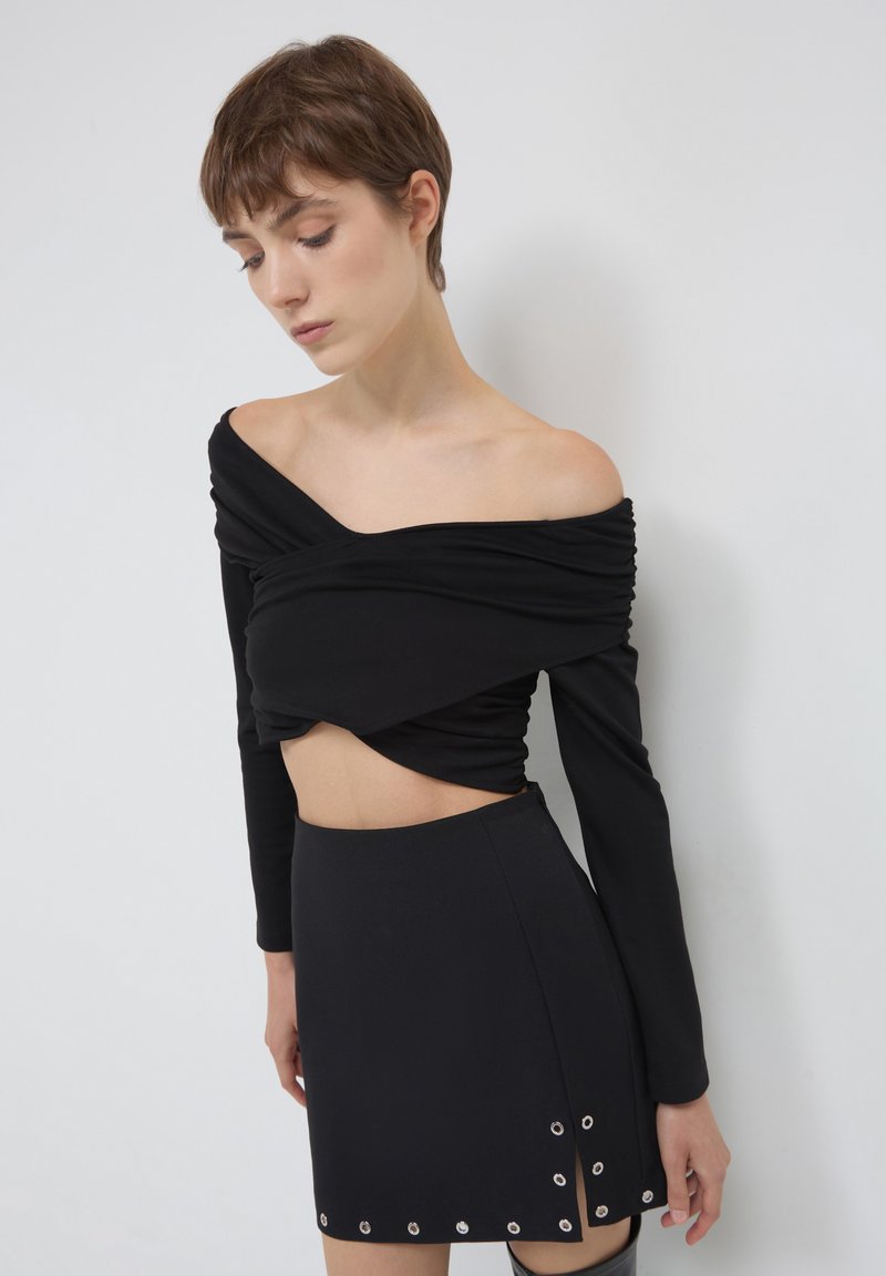 Calliope CROISÉ - Langarmshirt - noir