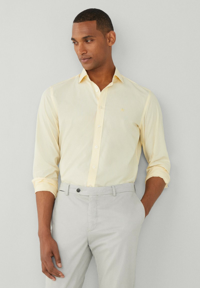 Hackett London - ESSENTIAL FINE BENGAL STRIPE - Hemd - yellow, Vergrößern